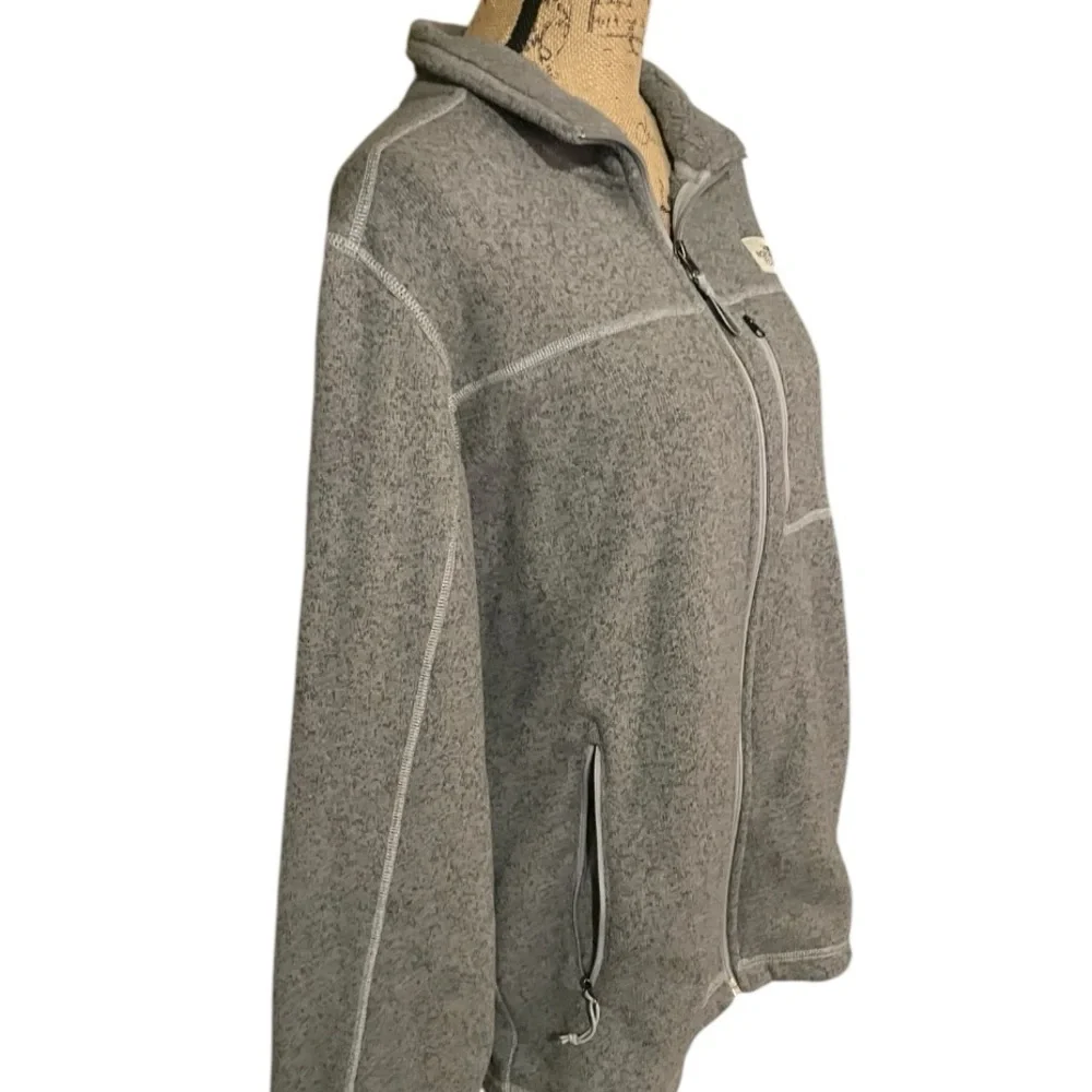 The North‎ Face Gray Ski Snow Jacket Fleece Full-Length Zipper